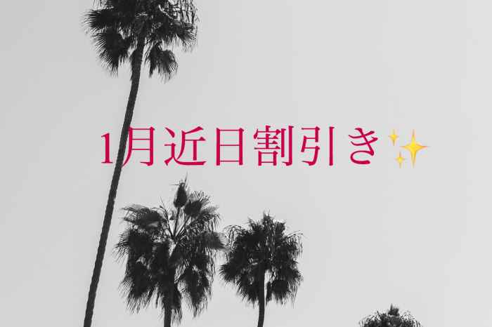 2020.1月　近日割引き⭐︎